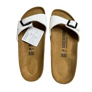 New Birkenstock Sandals Women's 39 Madrid BS in Patent White